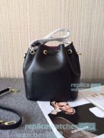 New Top Quality Copy Michael Kors Genuine Leather Black Bucket  Women's Bag